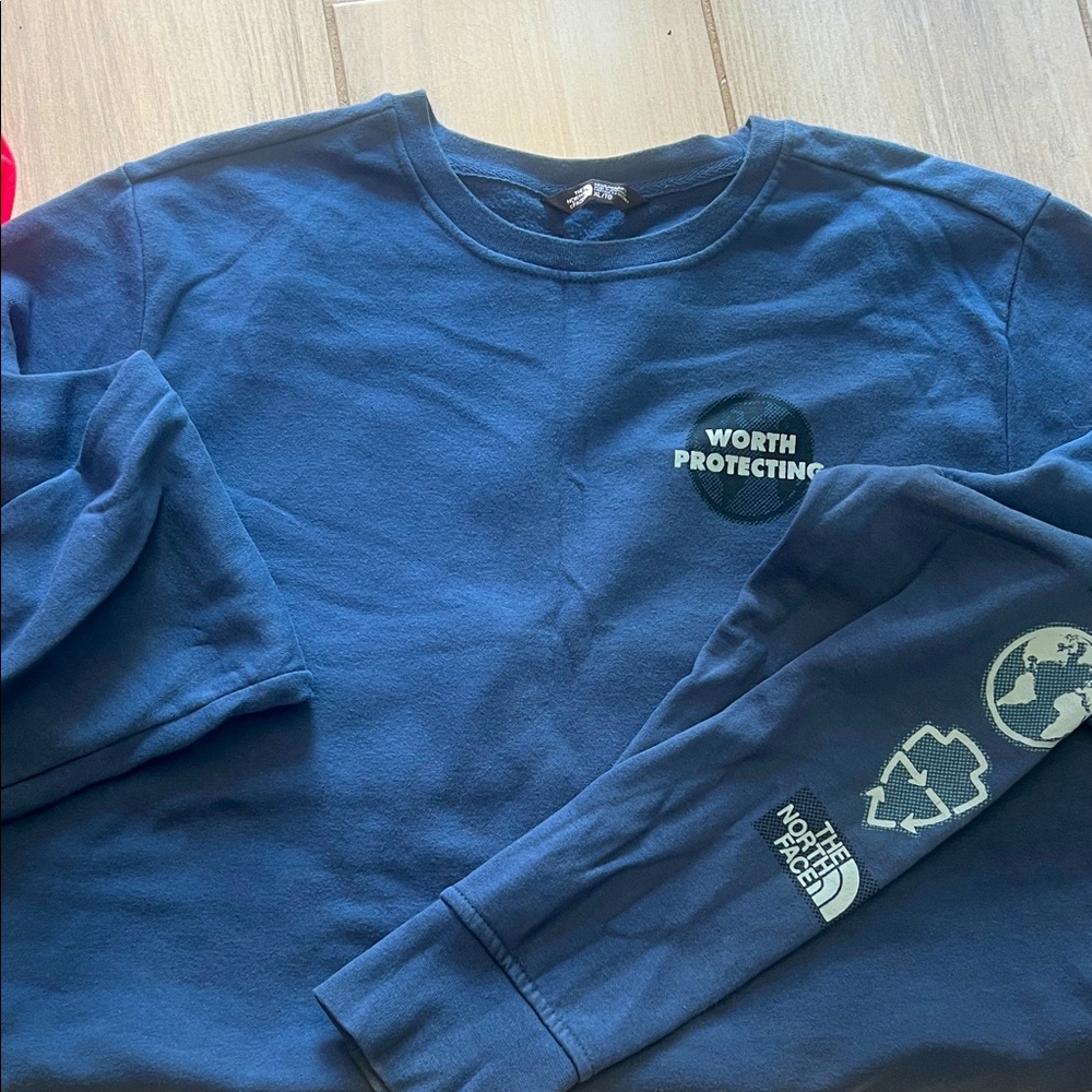 The North Face Kids Navy Long Sleeve Tee